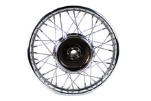 Load image into Gallery viewer, 18 inch x 2.15 inch Front Wheel Assembly (stainless steel spokes)<br /><span class="skuNo">52-0780</span><br /><span class="titleYears">WL 1937-52 • WLD 1937-42 • WLA 1942-43 • WLC 1942-43 </span>