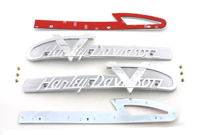 Gas Tank Emblems with Chrome Lettering