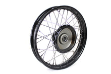 Load image into Gallery viewer, 18 inch x 2.15 inch Front Wheel Assembly (stainless steel spokes)&lt;br  /&gt;&lt;span class=&quot;skuNo&quot;&gt;52-0770&lt;/span&gt;&lt;br /&gt;&lt;span class=&quot;titleYears&quot;&gt;WL 1937-52  • WLD 1937-42  • WLA 1940-45  • WLC 1942-43 &lt;/span&gt;
