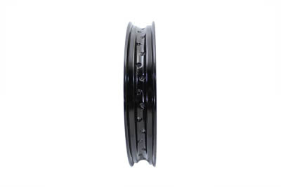 18  x 2.15  Rolled Edge Rim Black