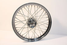 Load image into Gallery viewer, 19 inch x 2.50 inch Replica Front Spoke Wheel (stainless steel spokes)&lt;br  /&gt;&lt;span class=&quot;skuNo&quot;&gt;52-0801&lt;/span&gt;&lt;br /&gt;&lt;span class=&quot;titleYears&quot;&gt;EL 1936-40  • FL 1941-66  • UL 1937-48 &lt;/span&gt;
